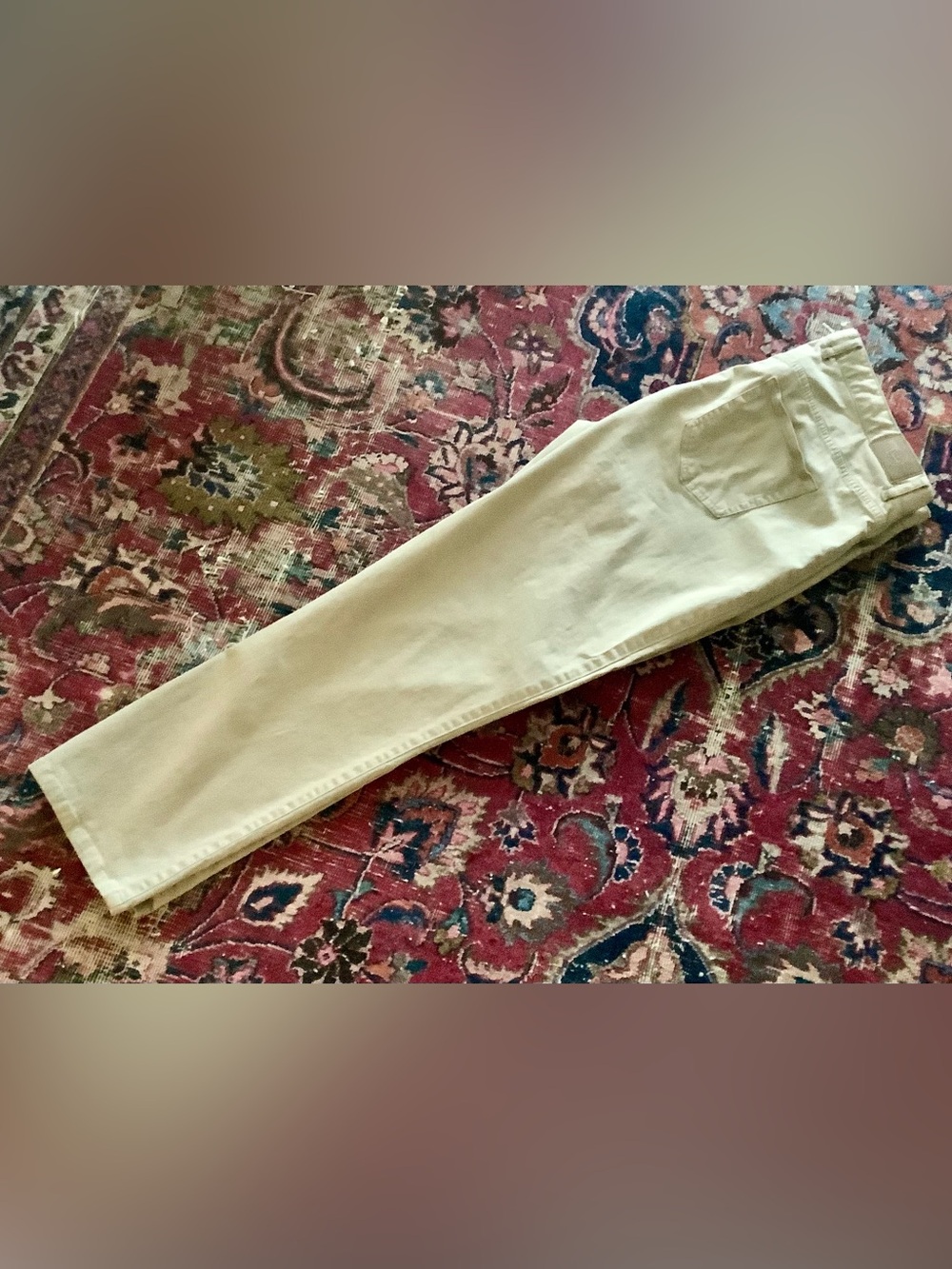 Peter Millar Khaki Chino Pants - Tan 5-Pocket Straight Stretch - Sz 40x30 - Picture 10 of 11